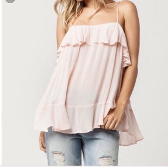 Free People Tops - Free People Cascades Cami in Light Pink NWT